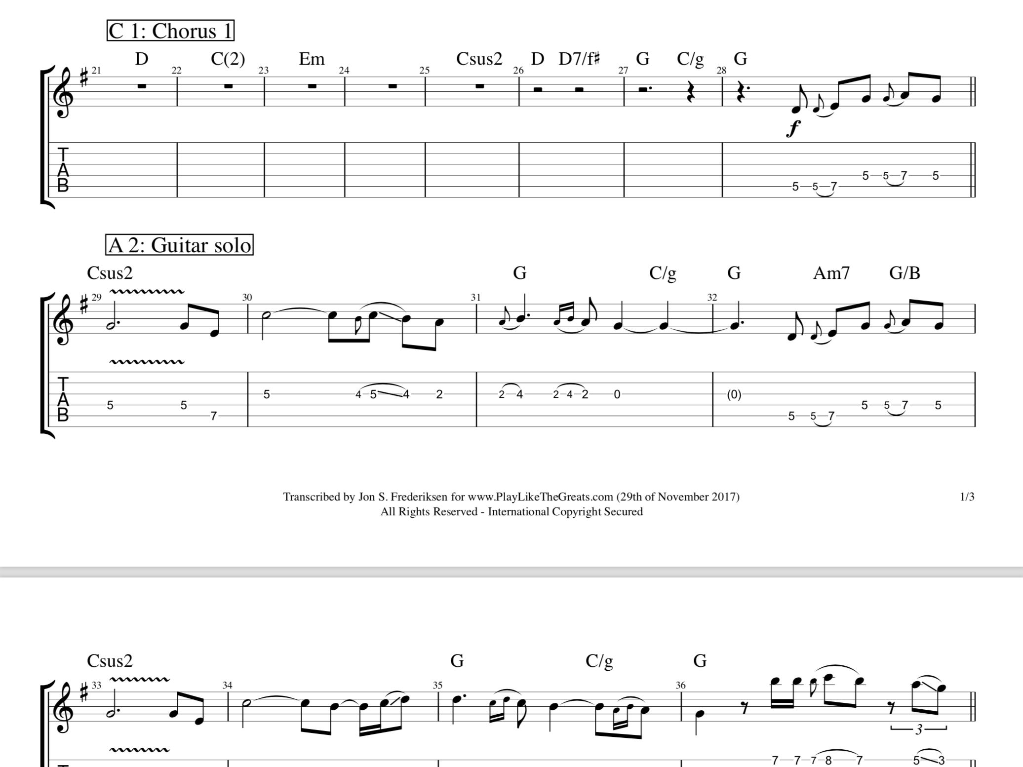 "Fields of Gold" · Eva Cassidy || Guitars: Tabs + Chords + Sheet Music + Lyrics — Play Like The ...