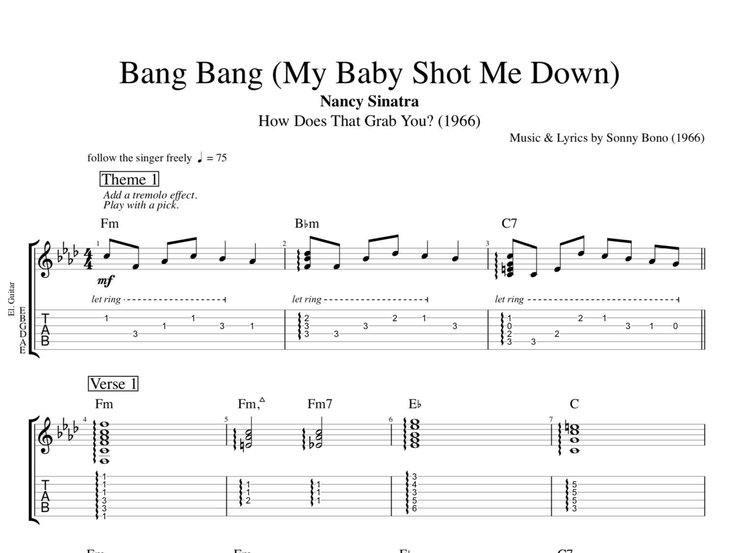 Bang bang аккорды. Nancy Sinatra Bang Bang Lyrics. Bang Bang Ноты. Bang Bang Sinatra Ноты.