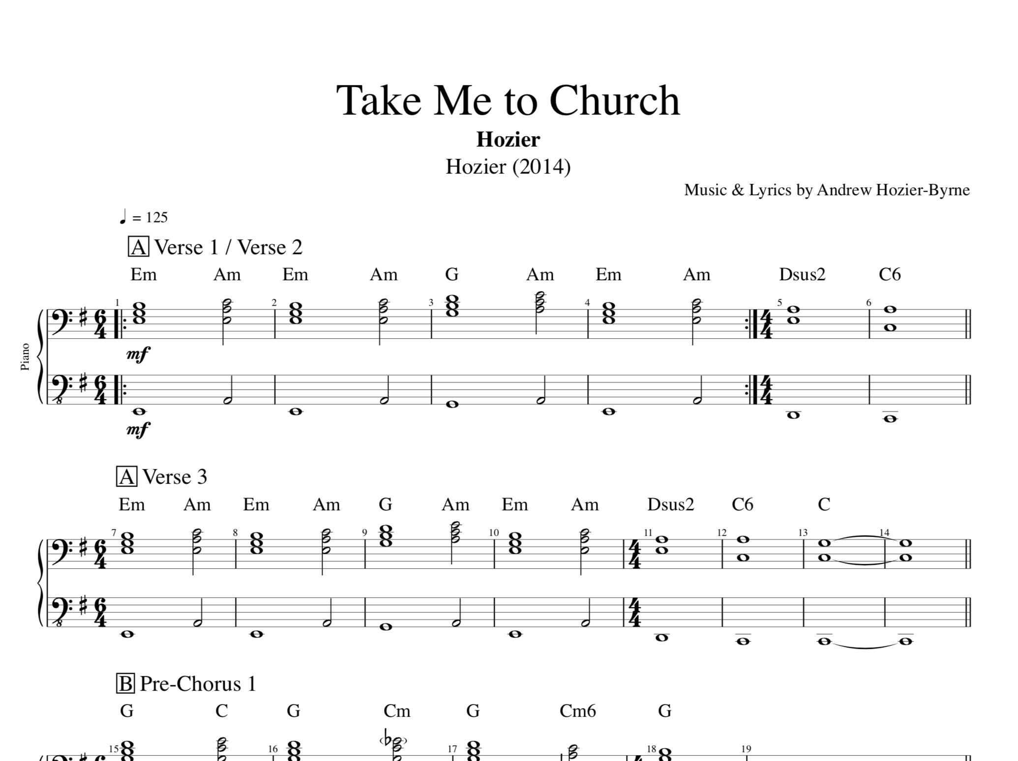 Take me to church lyrics