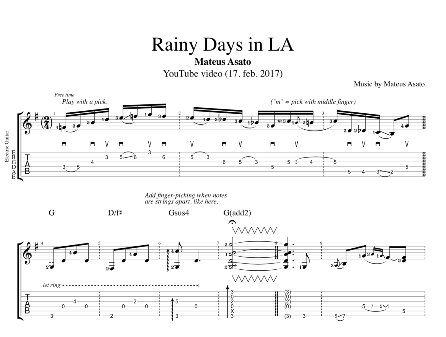 Rainy Day - Guitar Chords/Lyrics