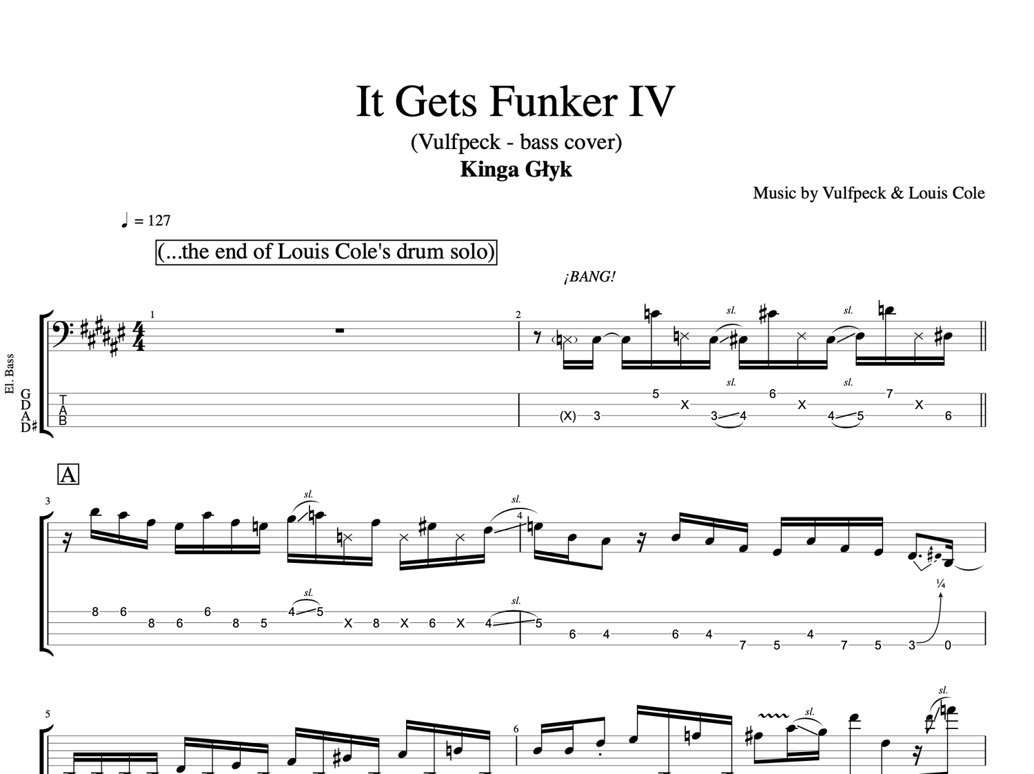 Tears in Heaven (Eric Clapton/Jeff Berlin cover) · Kinga Glyk || Bass:  Tab + Sheet Music + Chords — Play Like The Greats .com