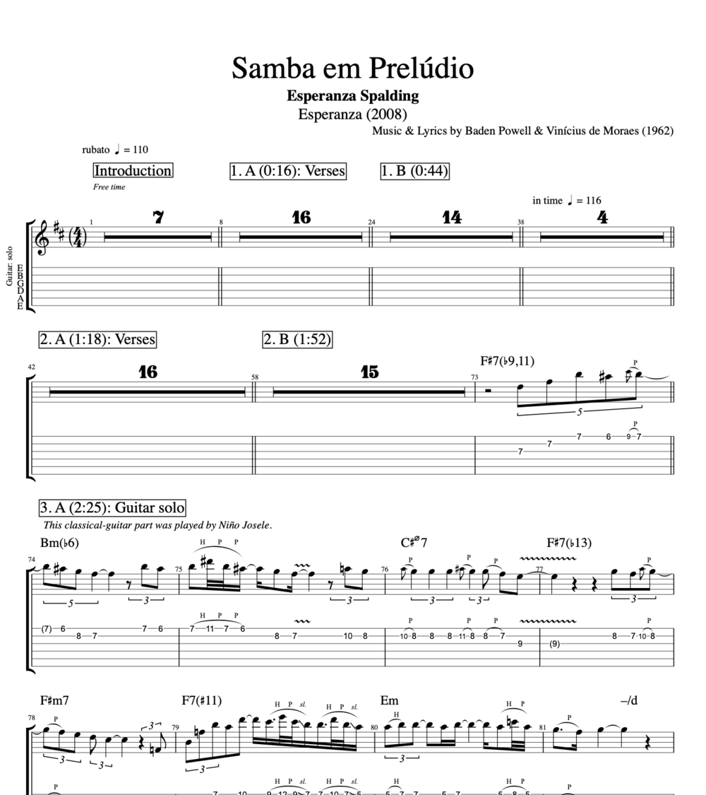 Samba em Prelúdio · Esperanza Spalding, Bass + Voice + Guitar