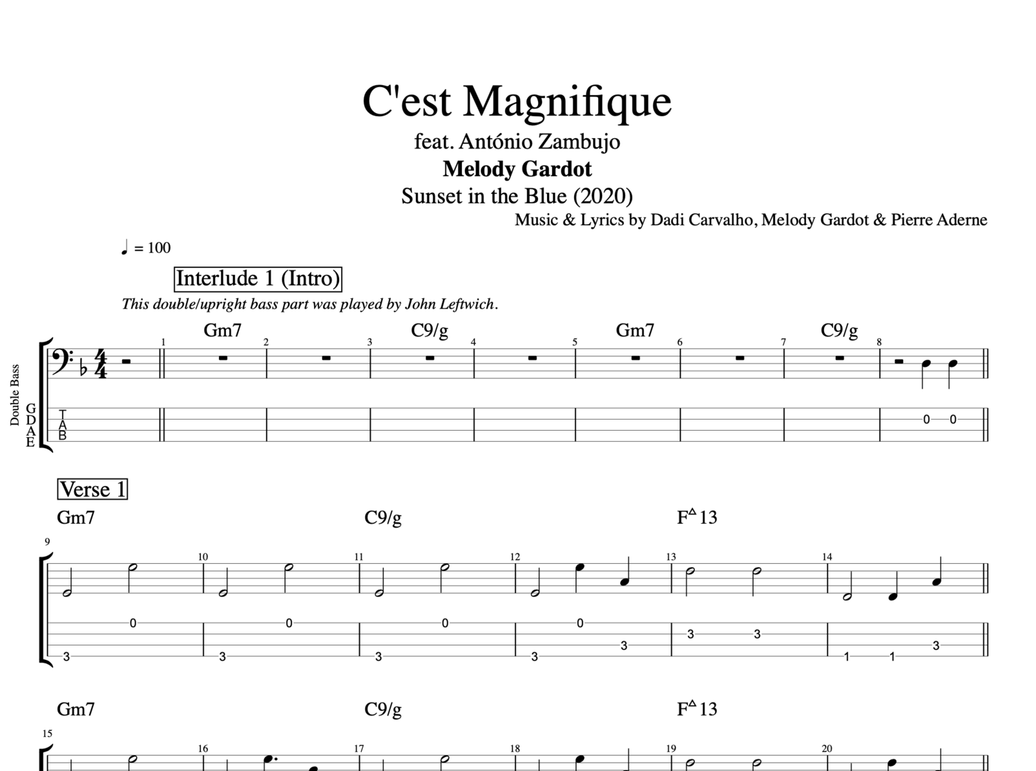 C'est Magnifique · Melody Gardot feat. António Zambujo, Guitars + Voice  + Bass