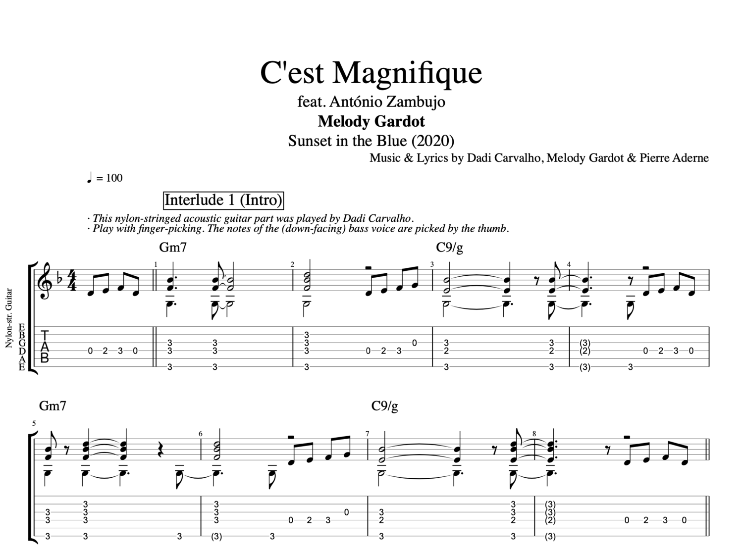 C'est Magnifique · Melody Gardot feat. António Zambujo, Guitars + Voice  + Bass