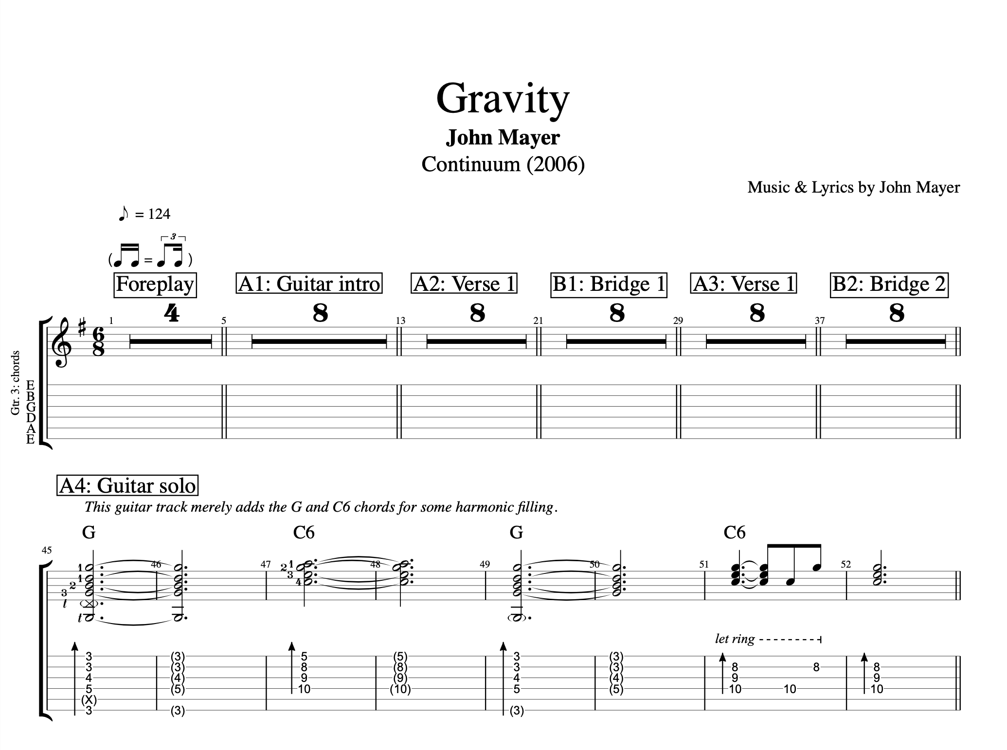 Gravity 吉他谱-虫虫吉他谱免费下载