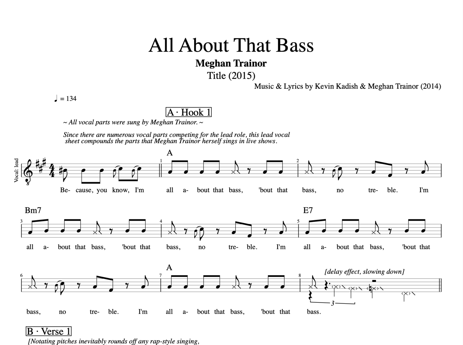 Lyrics, All About That Bass, Meghan Trainor
