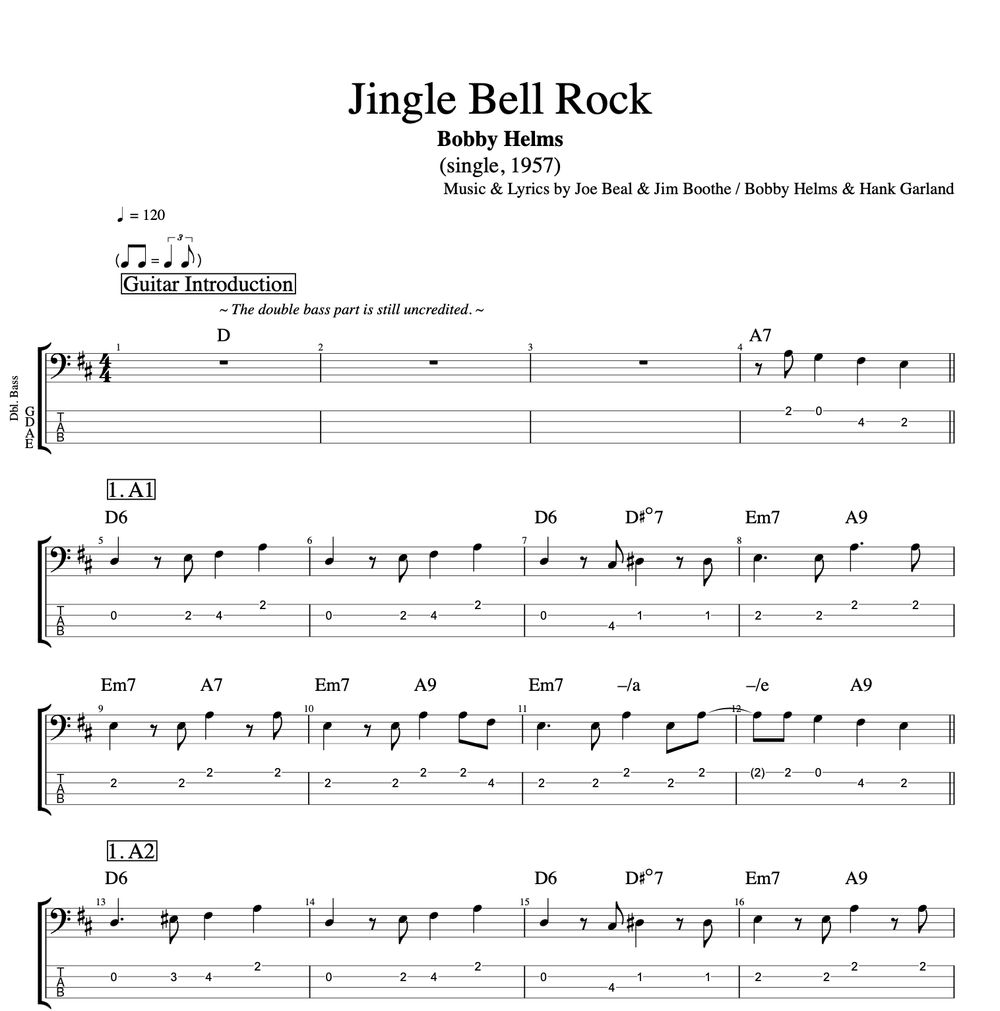 Jingle Bells (Lead sheet with lyrics ) Sheet music for Piano (Solo