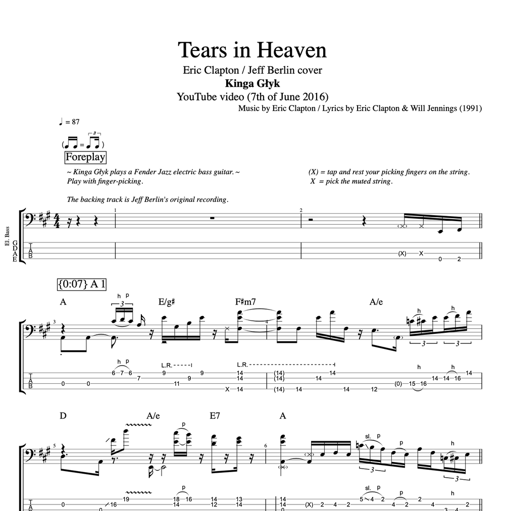 Tears In Heaven Sheet Music | Eric Clapton | Guitar Chords/Lyrics