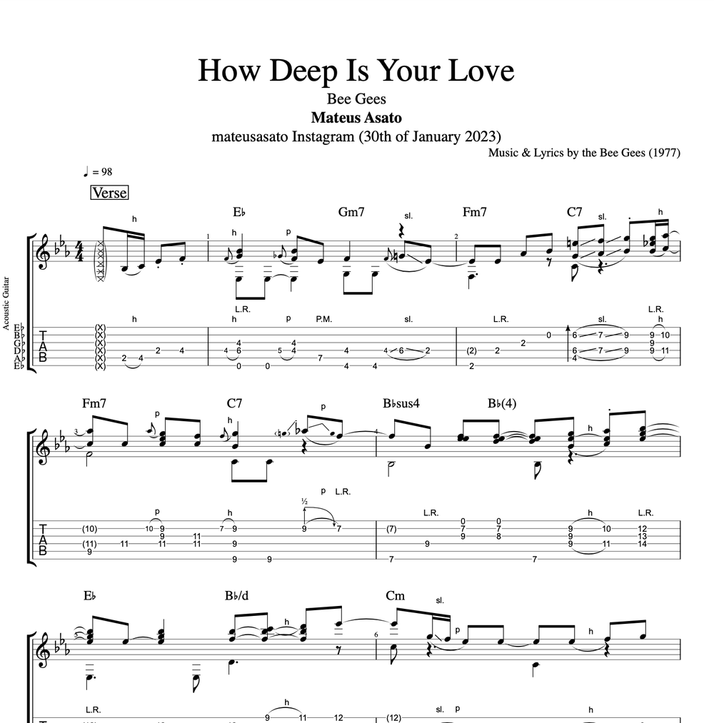 TRUE LOVE (Geiko Cover) - Chords and Tabs, PDF