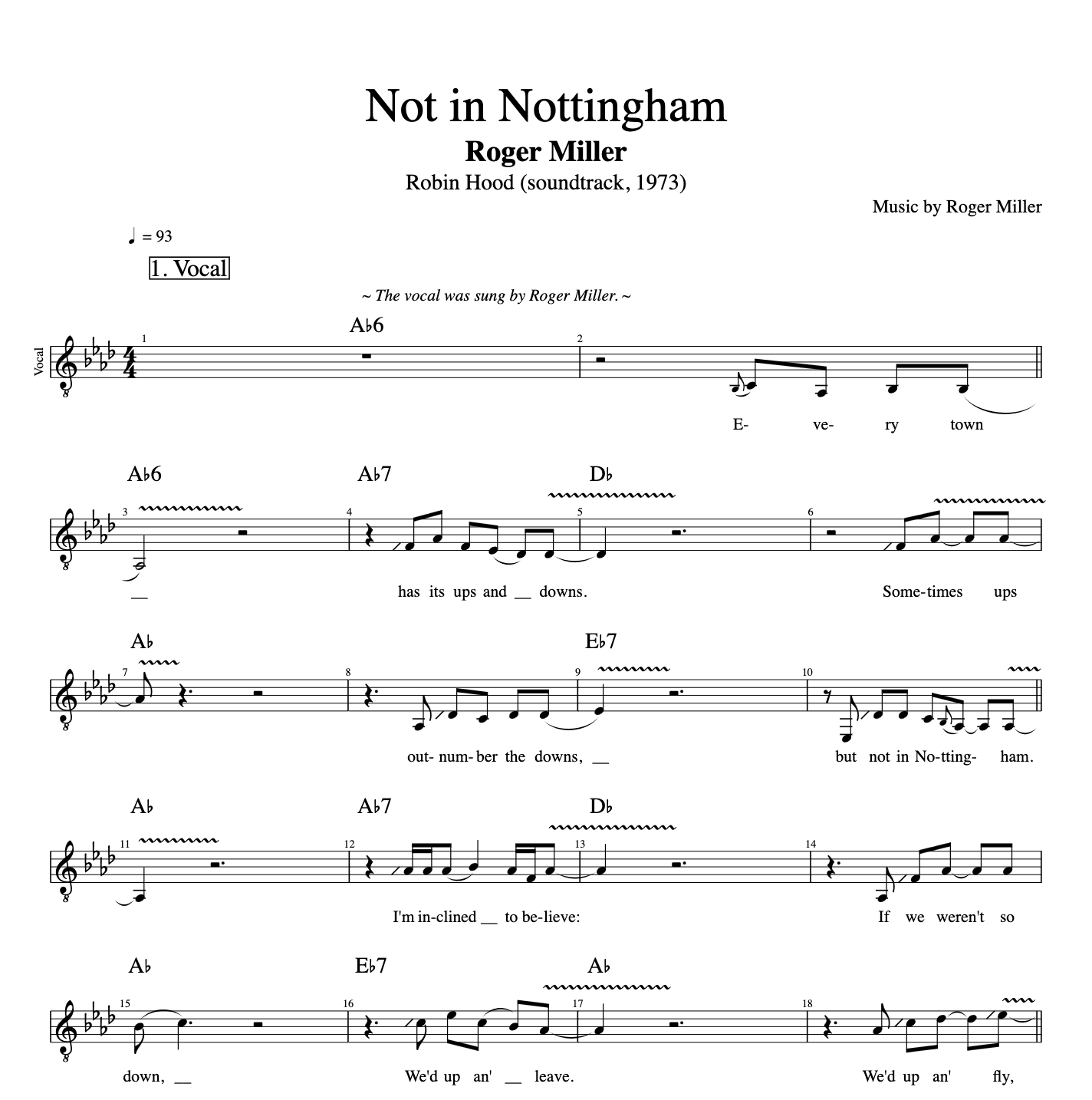 playlikethegreats V Not in Nottingham Robin Hood Roger Miller tab tabs sheet music transcription chord chords download file mp3 pdf midi xml score acoustic guitar bass electric vocal voice lyrics words.png
