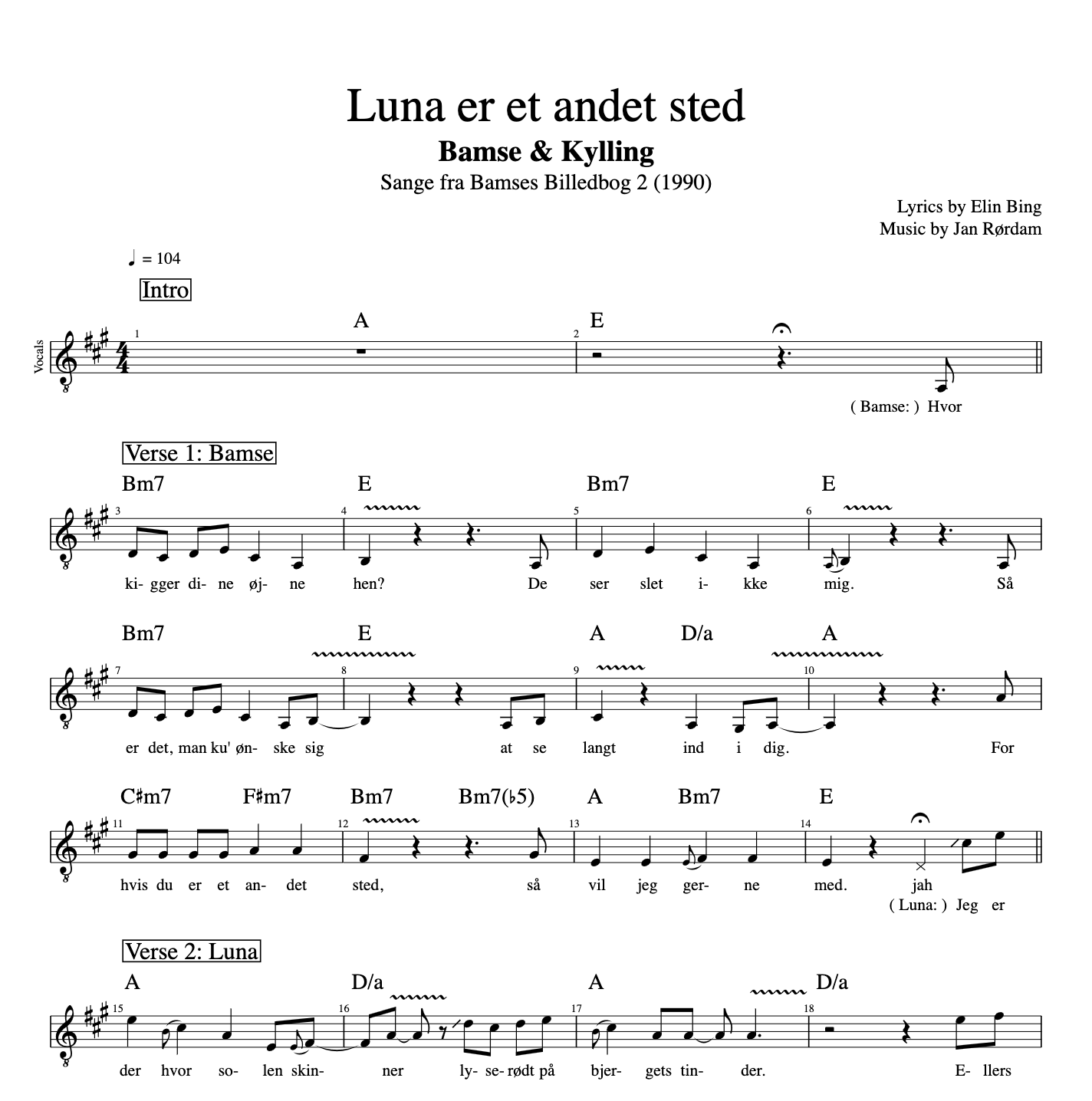 playlikethegreats Luna er et andet sted Bamse Kylling og Vocal vocals sang sanger vokal node sheet music noder guitar tab tabs keyboard piano pad chords becifringer akkorder transcription transskription pdf midi xml file download mp3.png