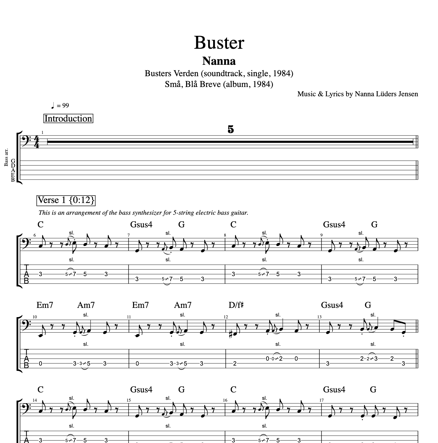 Buster Bg Nanna bass bas piano klaver akkorder chords sheet music node noder tab tabs guitar midi pdf xml pdf download playlikethegreats.png