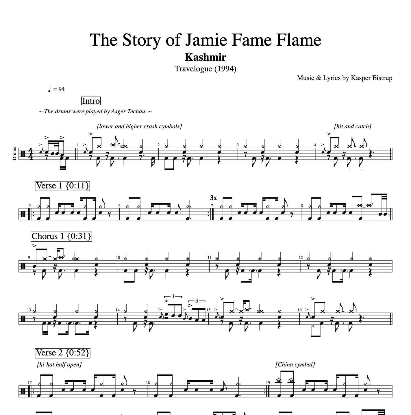 Kashmir The Story of Jamie Fame Flame D electric bass guitar tab tabs sheet music transcription akkorder chords transskription node noder solo download køb buy purchase file pdf xml midi.png
