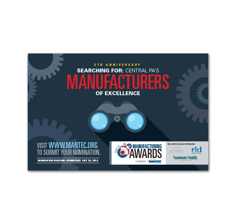 MANTEC Manufacturing Awards Postcard