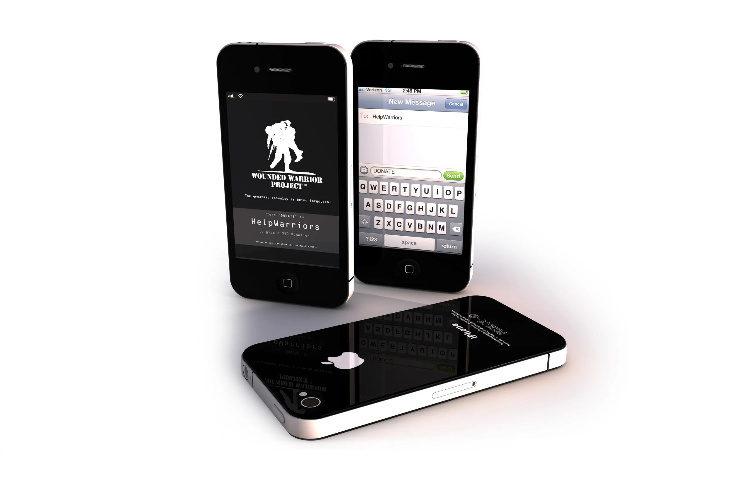 iPhone Text to Donate Concept
