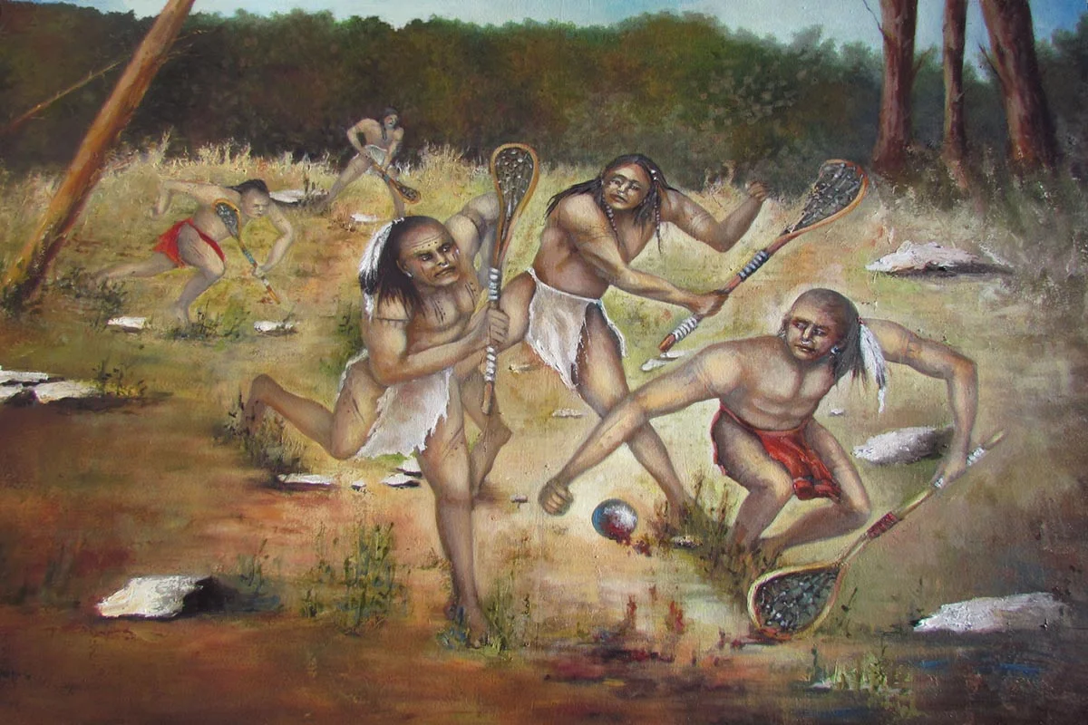 Karen Harley Painting of Lacrosse Indian Stick Ball.jpg
