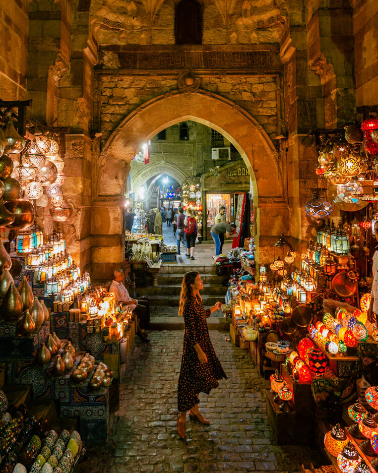 Khan el Khalili Souk: Khan el Khalili is one of the oldest open air markets in the world. It’s filled with rugs, lamps, spices, jewelry, and dozens of other goods.