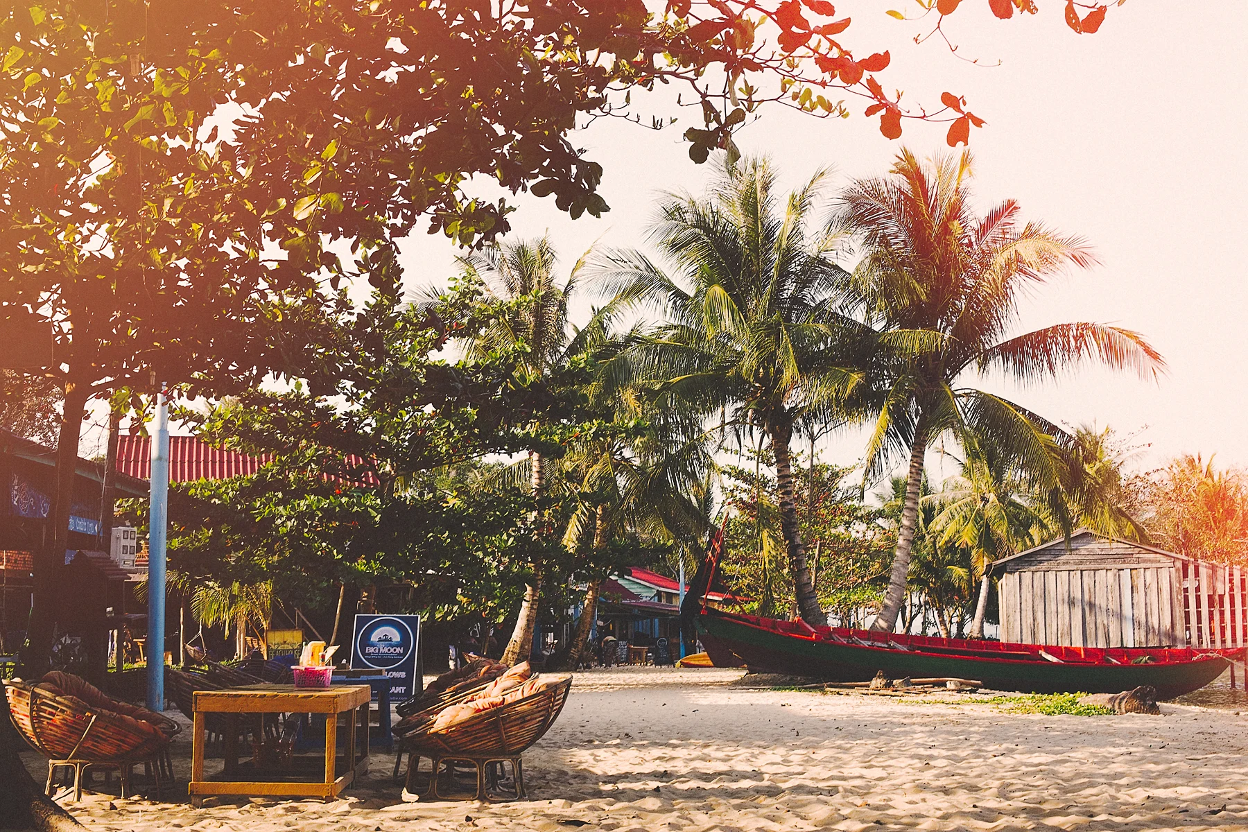 The beach at M'Pai Bay.