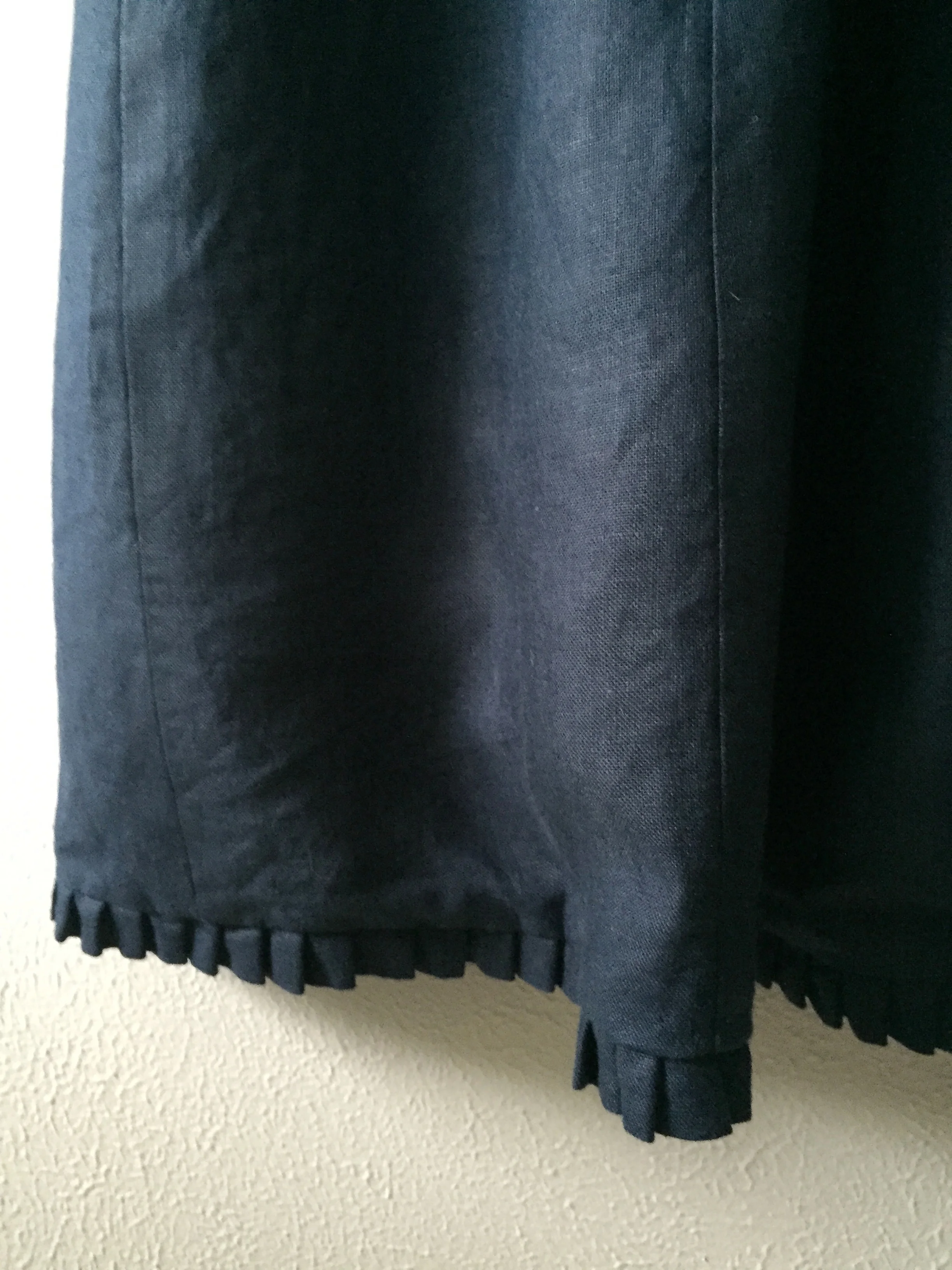 Detail from a handmade, slow fashion dress