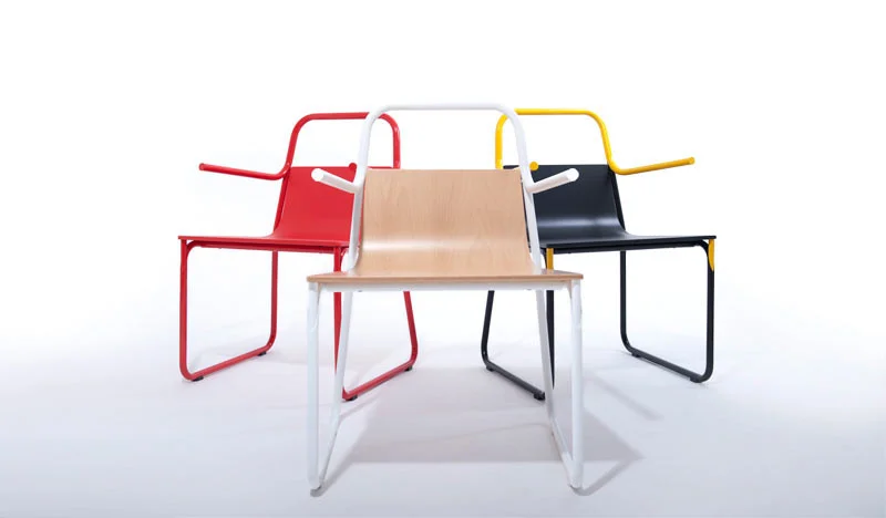 A CHAIR BORN FROM RESEARCHING NEW WAYS TO JOIN METALLIC TUBES