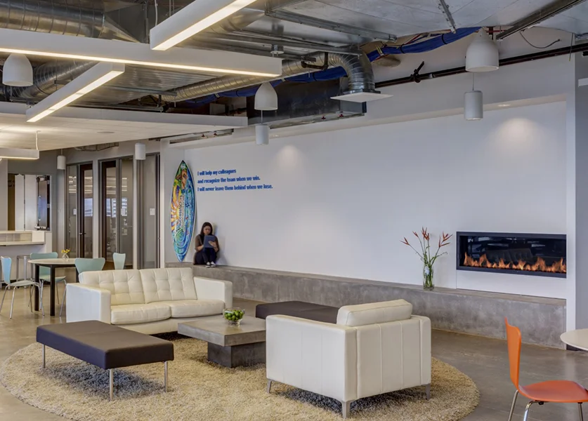 Five Cozy Fireplaces in the Workplace