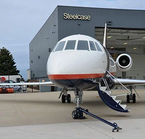 Steelcase builds furniture business by bringing customers to GRR with Falcons
