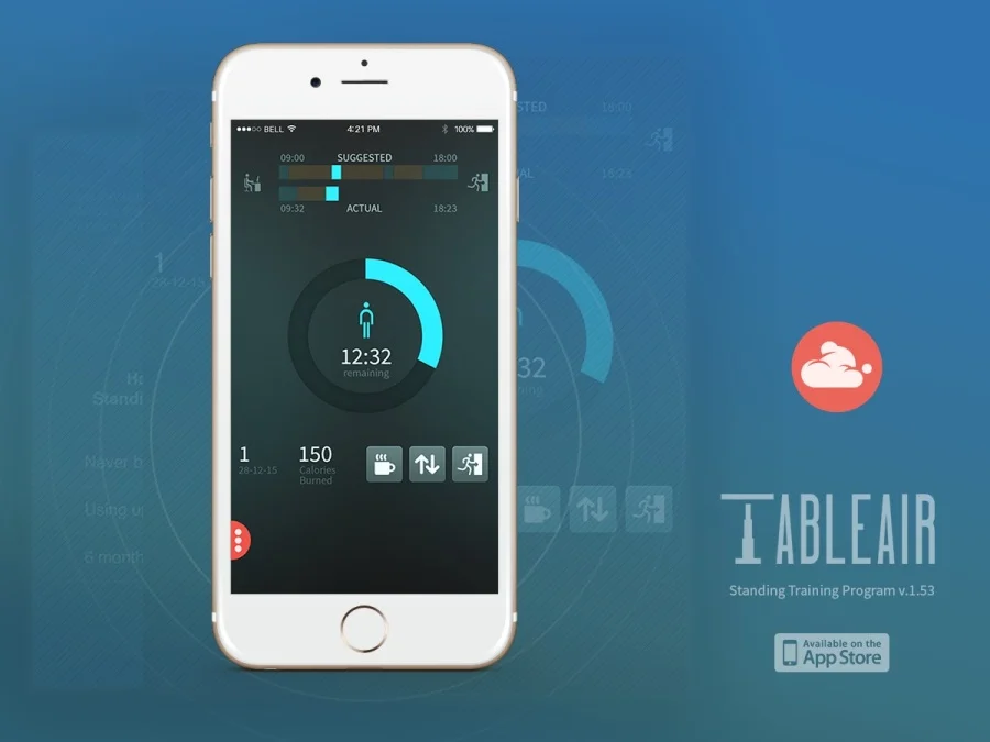 TableAir Launches an App that Works as a Personal Trainer for Any Standing Desk User