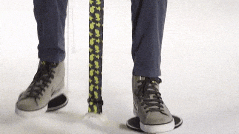 A team of people in Chicago, Illinois, have designed HOVR , a device that lets you unconsciously move your feet while sitting at a desk.