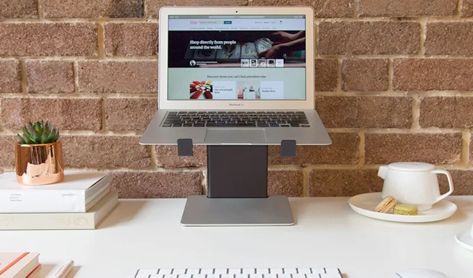 Finally: A Well-Designed, Attractive, Height-Adjustable, Portable Fold-Flat Laptop Stand with Good UX