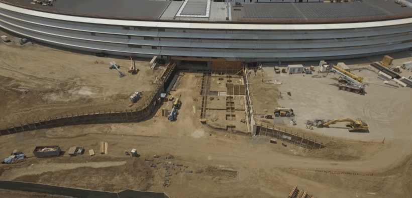 Apple’s massive new mothership takes shape in latest drone video