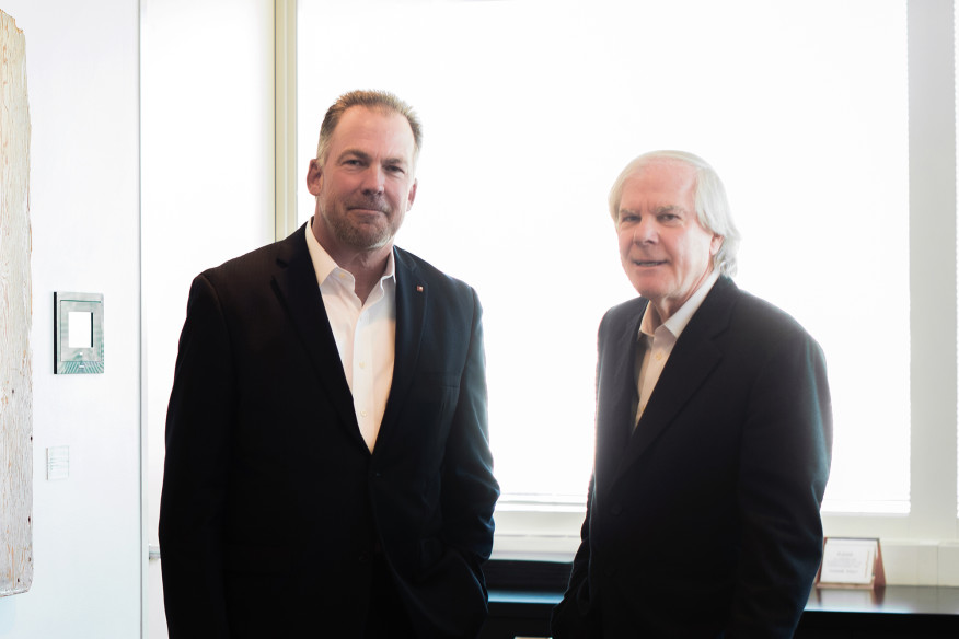 Abby Greenawalt Photography, Courtesy DLR Group | Westlake Reed Leskosky DLR Group CEO and managing principal Griff Davenport and Westlake Reed Leskosky managing principal and lead designer Paul E. Westlake Jr.