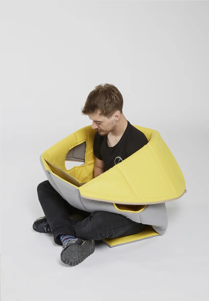 Yang Zhao introduces Sharkman, a Wearable Furniture for Everyday use