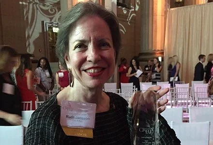 LeoADaly Congrats Ruth Jansson on your @crewwashdc Espirit de Corps Award! Thanks for your years of service to CREW and the industry! #crewdcawards pic.twitter.com/ZHJkbxqWV5 Oct 2, 2017, 2:01 PM