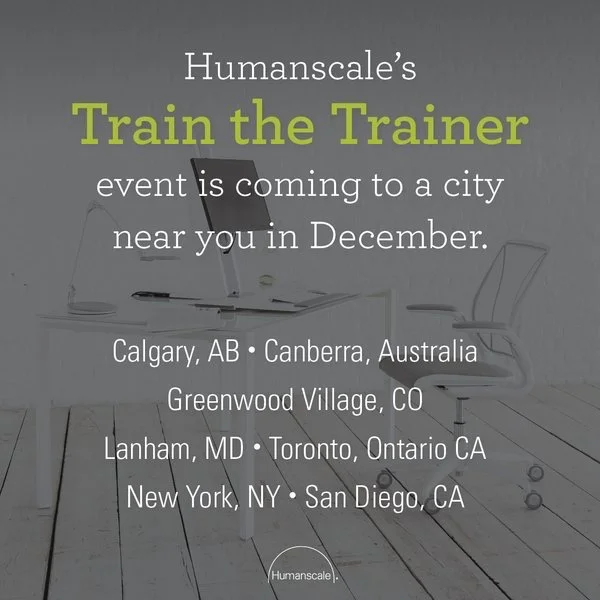 humanscale Add Certified Office Ergonomics Evaluator to your repertoire of skills! Find a workshop near you: bit.ly/2f1hrNr pic.twitter.com/ZrwfVy3v0b Nov 9, 2017 at 9:00 AM