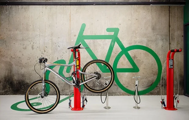 Workplace cycling facilities are on the rise