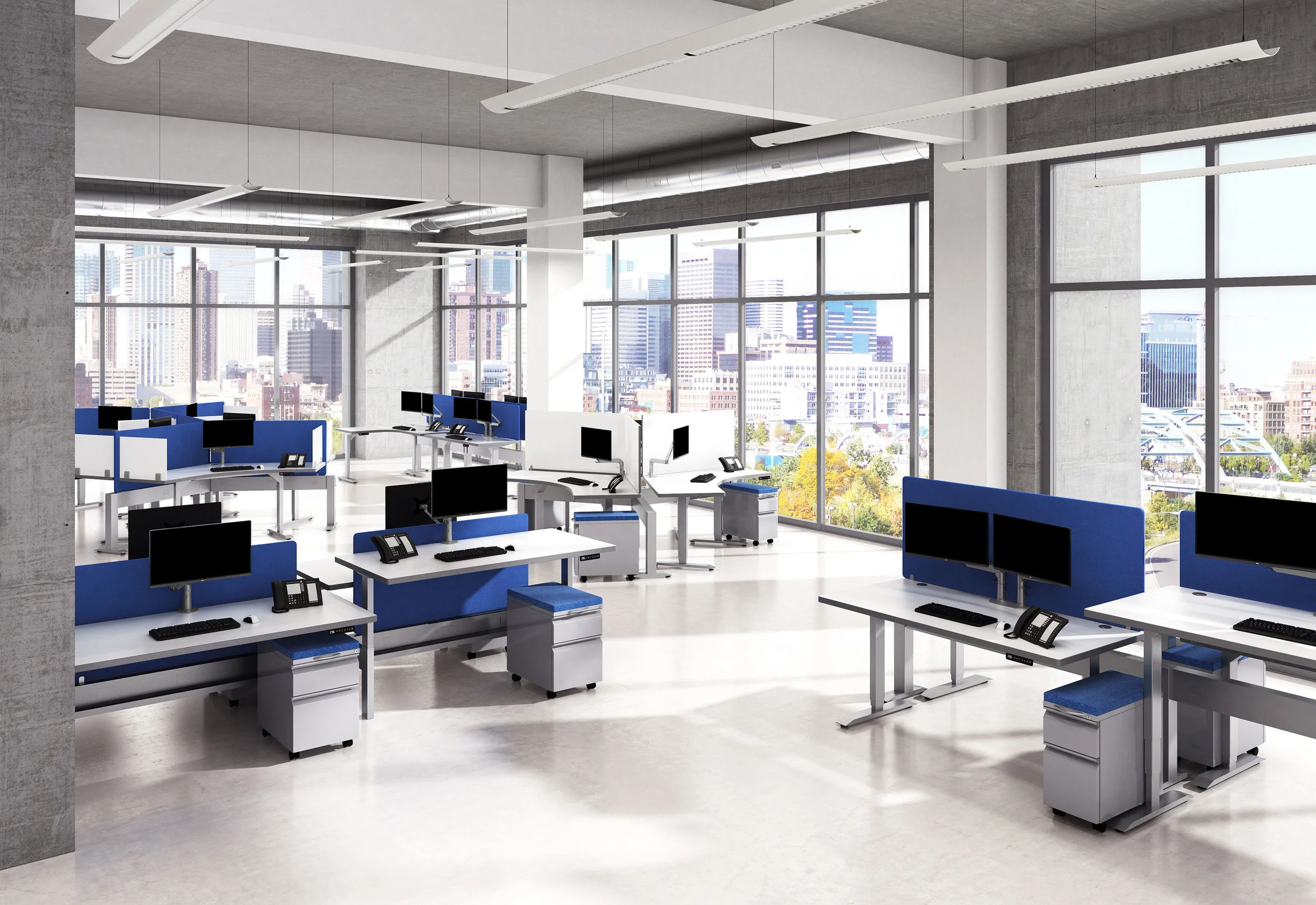 Innovative and HAT Contract Introduce New Height Adjustable Workspace Benching System