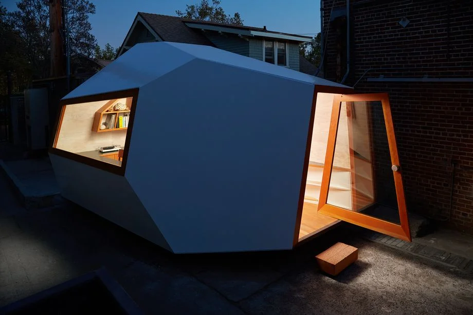 154-square-foot office pod stands out in a good way