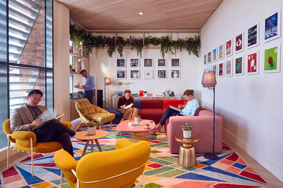 HASSELL Designs Vibrant Interiors for a Seven-Floor London Coworking Office