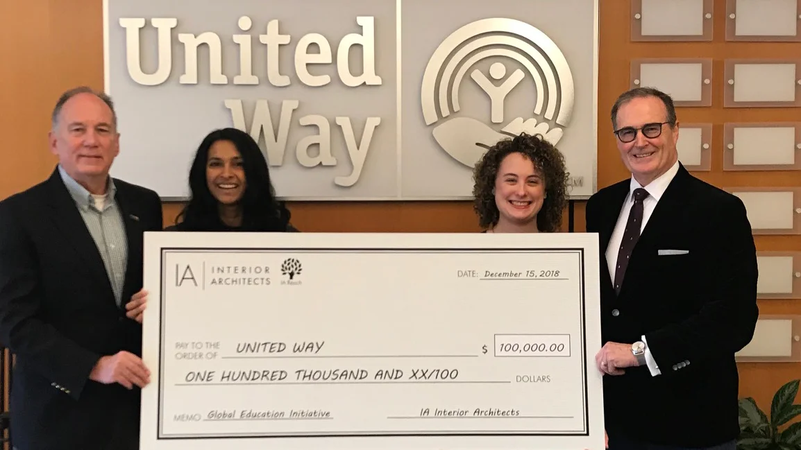 IA Interior Architects Partnered with United Way in 2018 to Support Education Initiatives