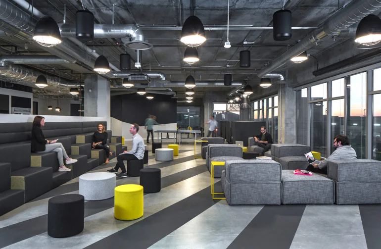 Fox Aftershock / Custom seating, Platform by Unisource Solutions.
