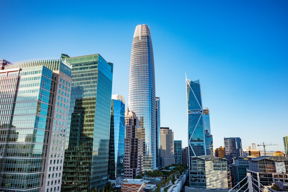 Salesforce Tower, part of the Salesforce Transit Center redevelopment in San Francisco, completed in 2018 and became the city’s tallest skyscraper.