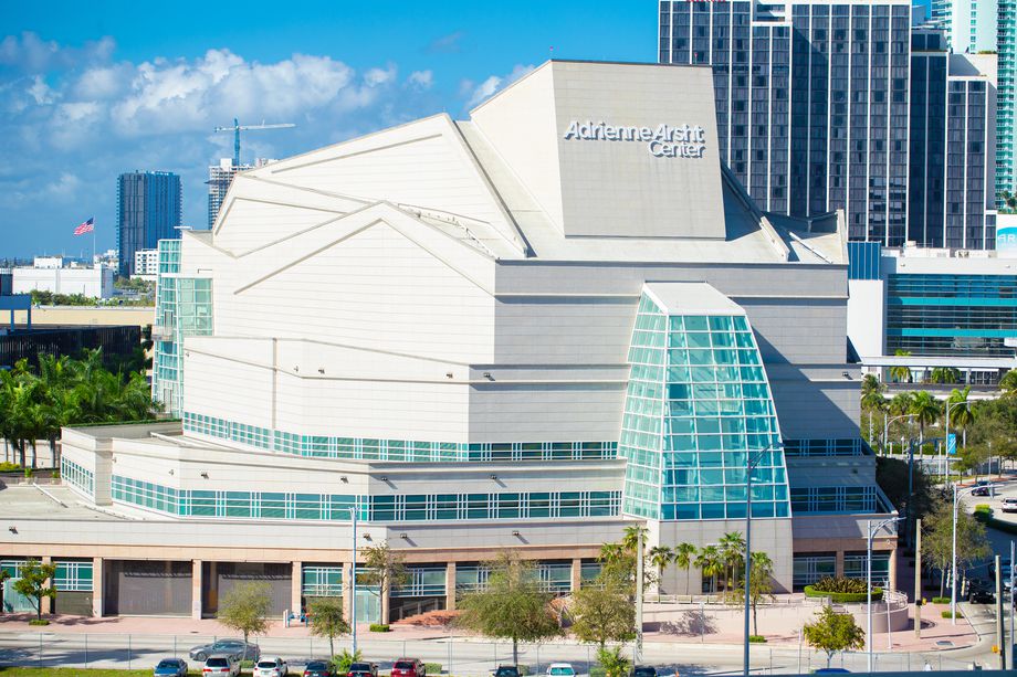 The Adrienne Arsht Center in Miami is one of the largest performing arts centers in the U.S. 
