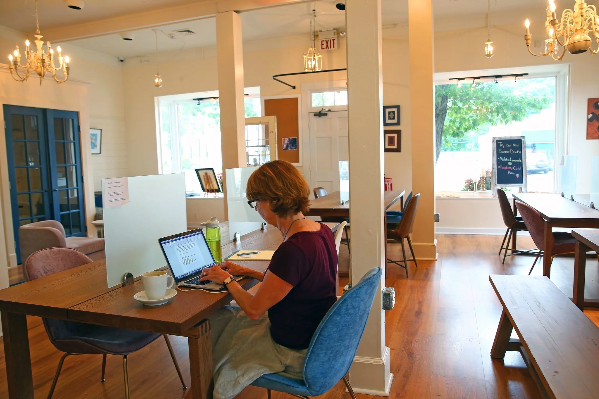 A survey of new home shoppers found that roughly 30 percent worked remotely one to four days a week. Eagle Rock Coffee cafe in Montclair has a variety of co-working spaces. Credit Andrea Mohin/The New York Times