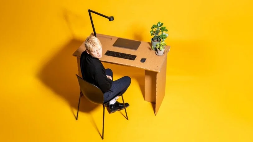 Need a cheap desk to work from home? Try this one made of cardboard