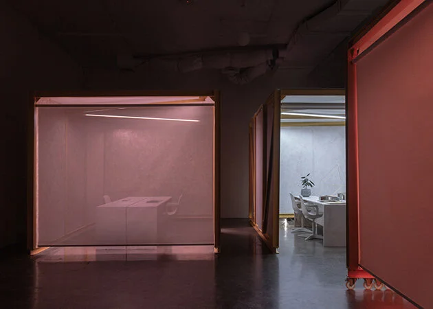 Studio Edwards insert steel-framed pods into warehouse office