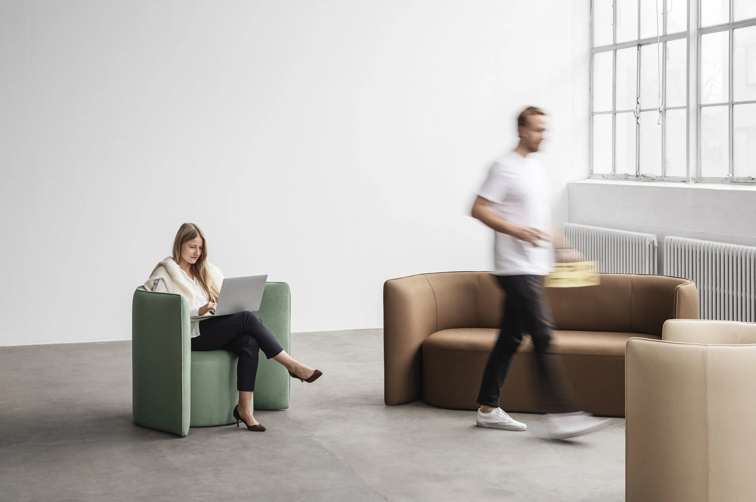 Proto from Hightower: soft, personal seating is “a safe corner in a landscape of uncertainty”