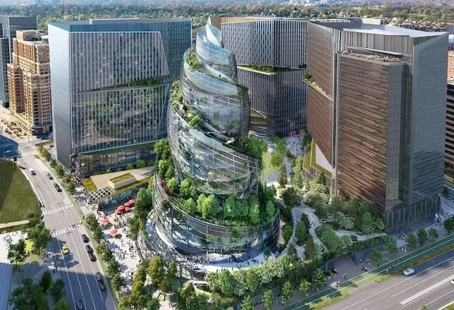 Amazon Reveals Evocative ‘Helix’ Tower, 3 New Office Buildings As Next Phase Of HQ2