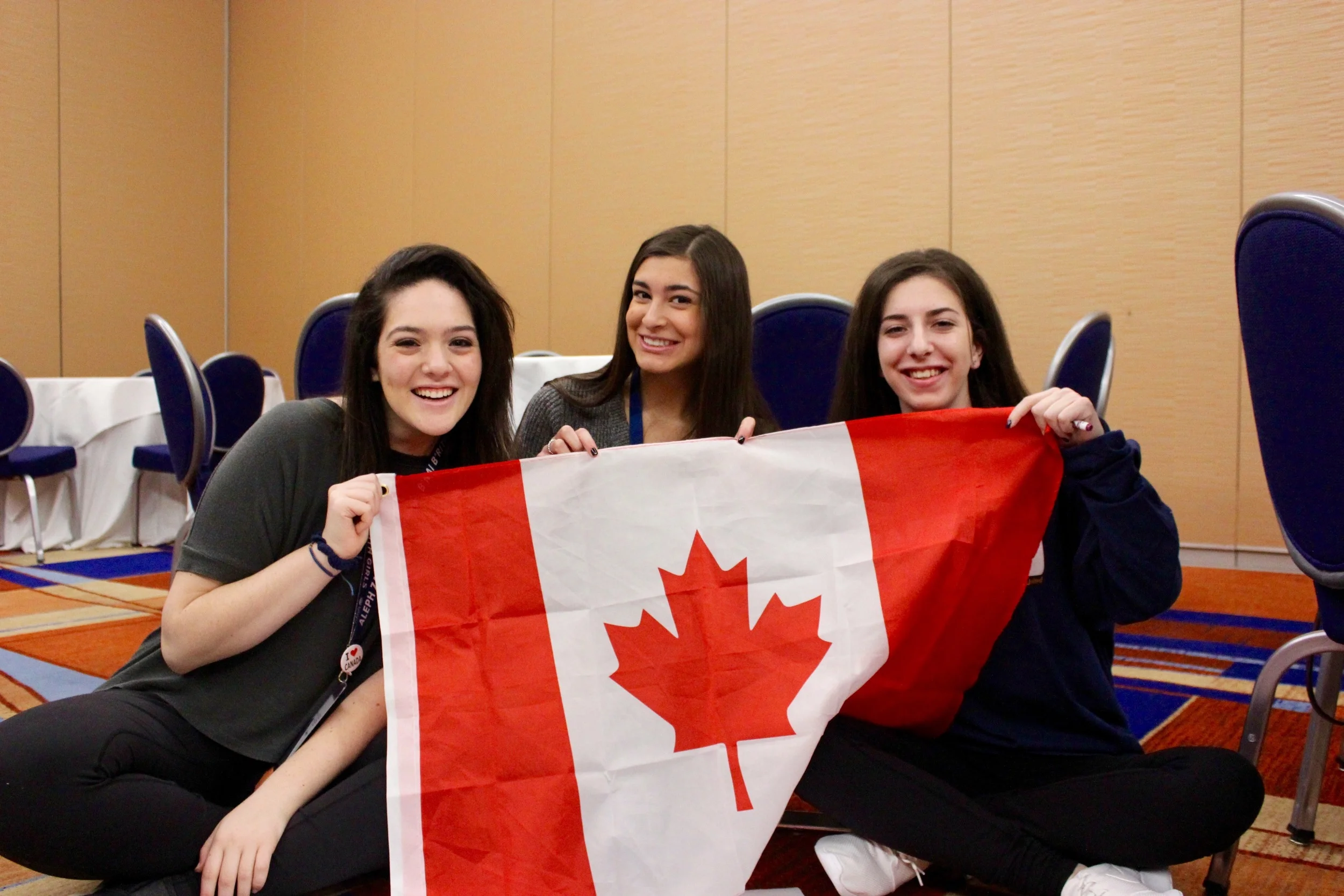 Canadian teens at CNS sporting their pride!