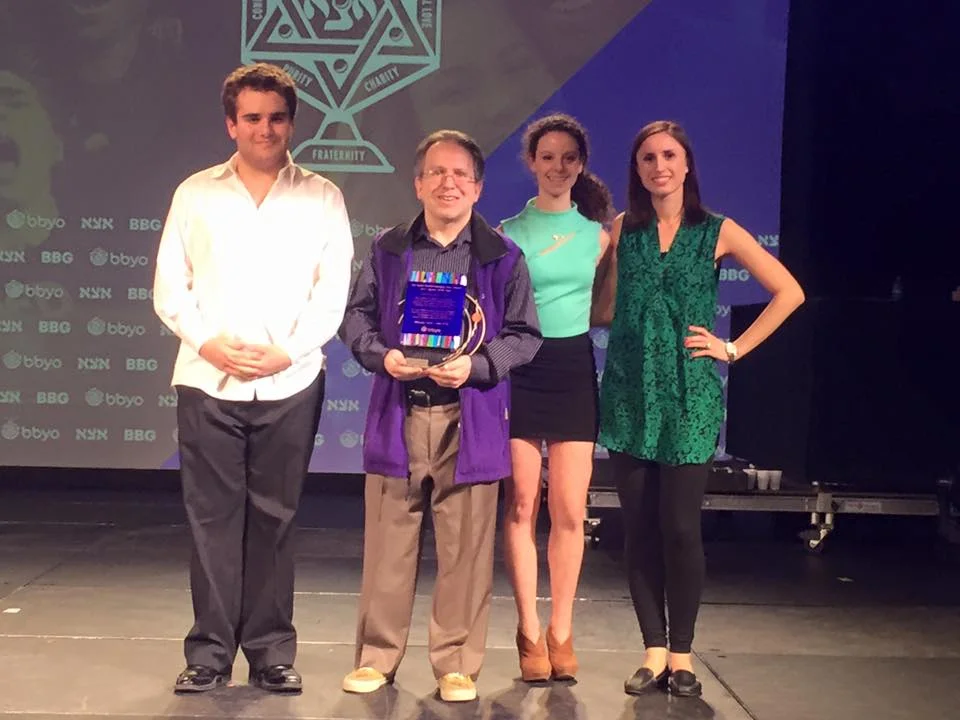 Stuart Nulman of Montreal's Hagannah AZA #2274 of BBYO Eastern Canada Region was presented with the 2016 AZA Advisor of the Year Award. Photo courtesy of: BBYO Canada .