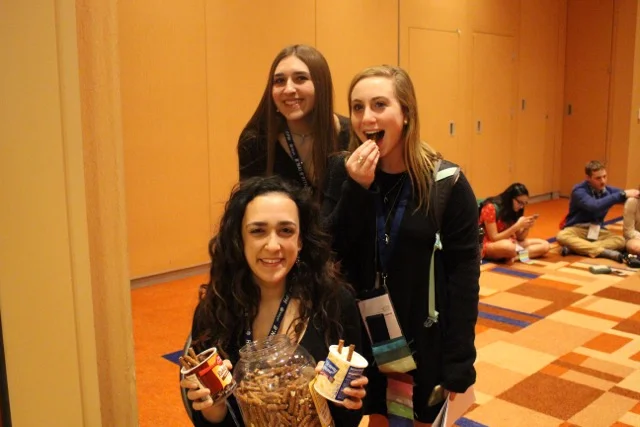 BBGs enjoying spooey at a sisterhood program. Photo by Julia Saltzman.